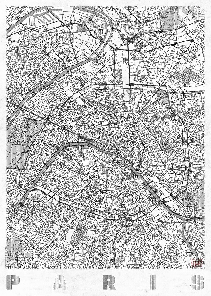 Paris Map Line
