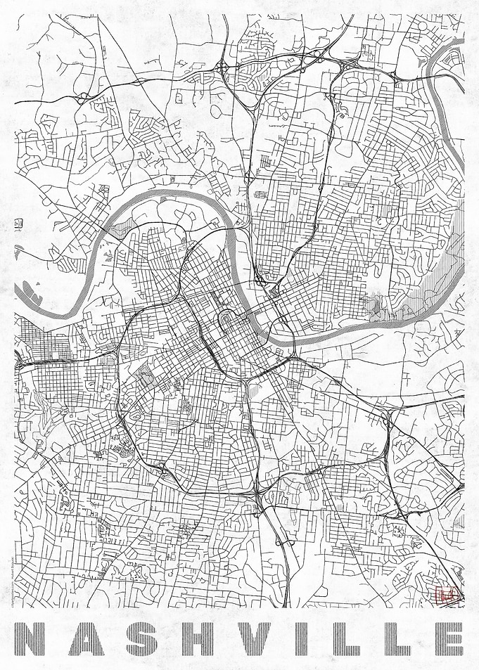 Nashville Map Line