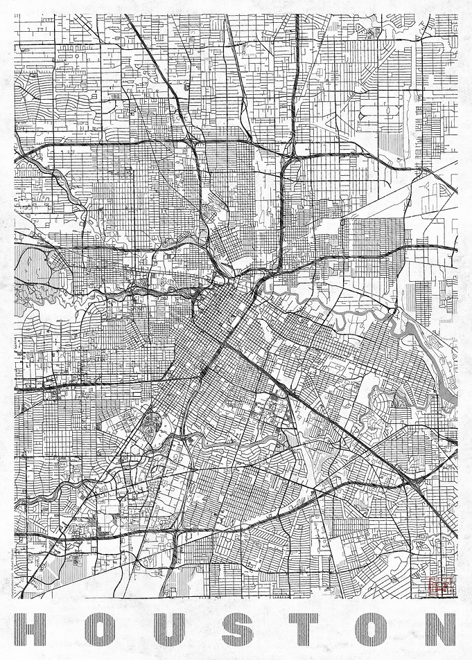 Houston Map Line