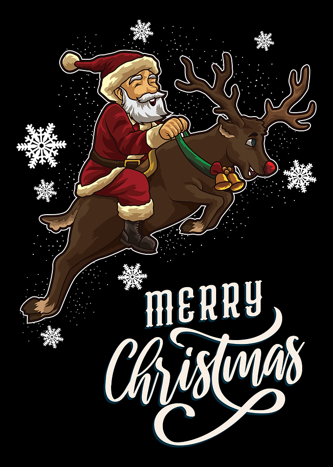 Santa Rides A Reindeer