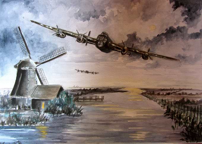 Lancaster Bomber In Flight