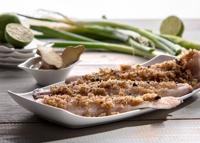 fresh trout fillet