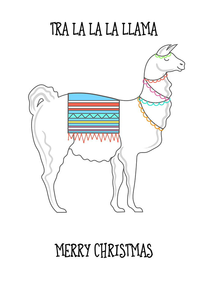 Llama Christmas Greeting