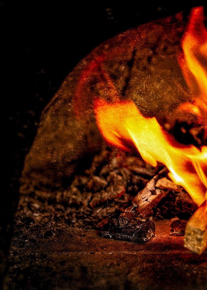 Live Fire In A Stove Left