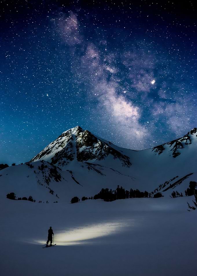 Winter landscapes skier