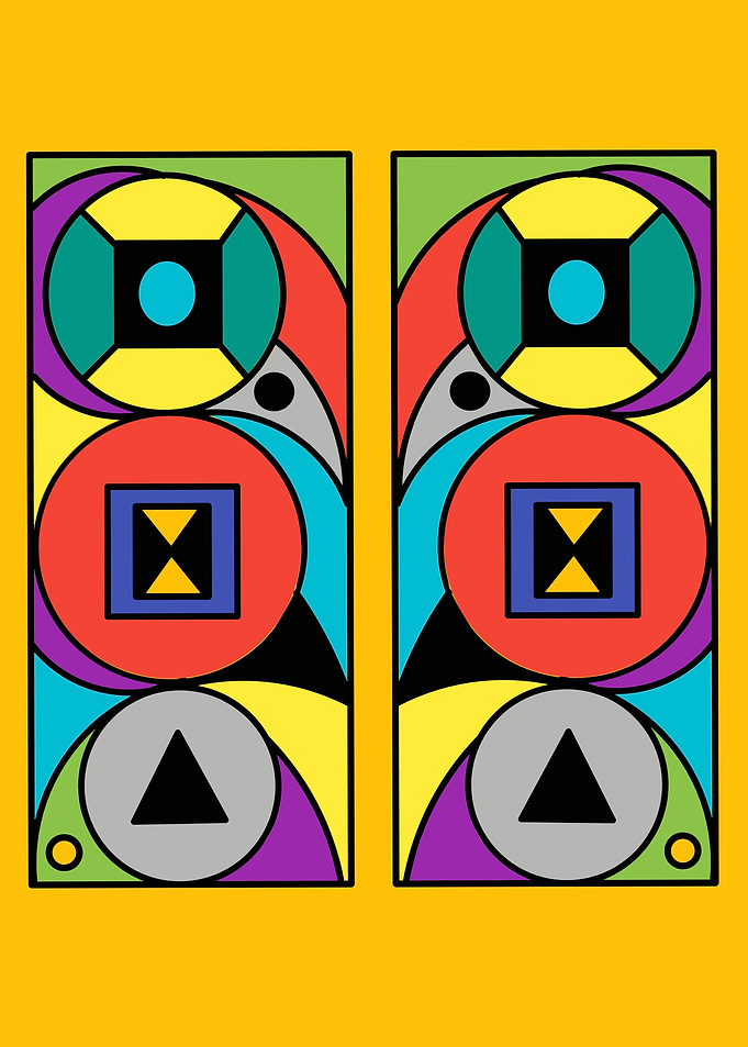 Colored art brightens your