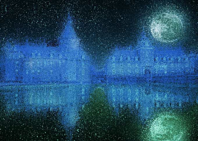 Castle On A Moonlit Night