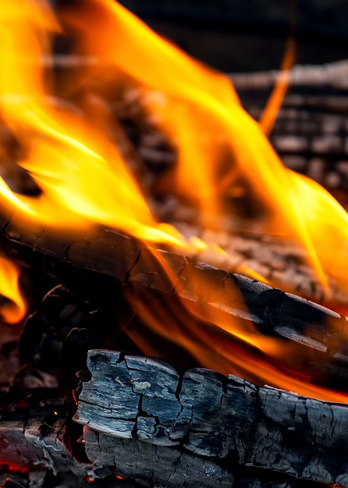 Burning Wood Vertical