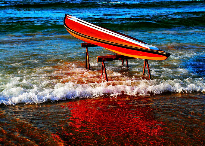 Over a wave