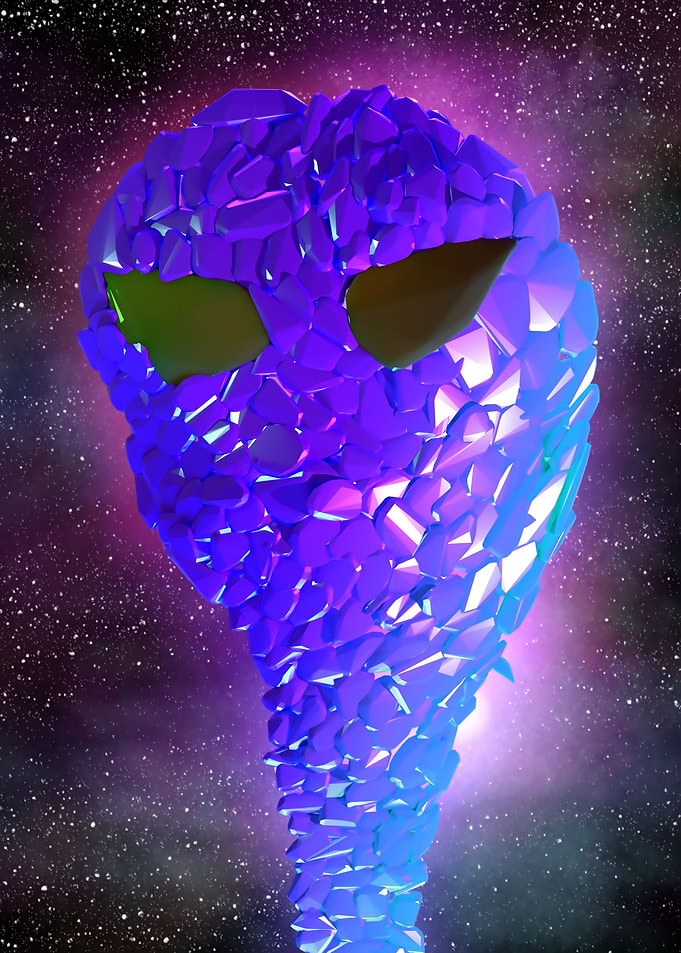 Alien art abstract