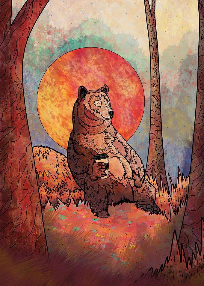 The relaxing bear