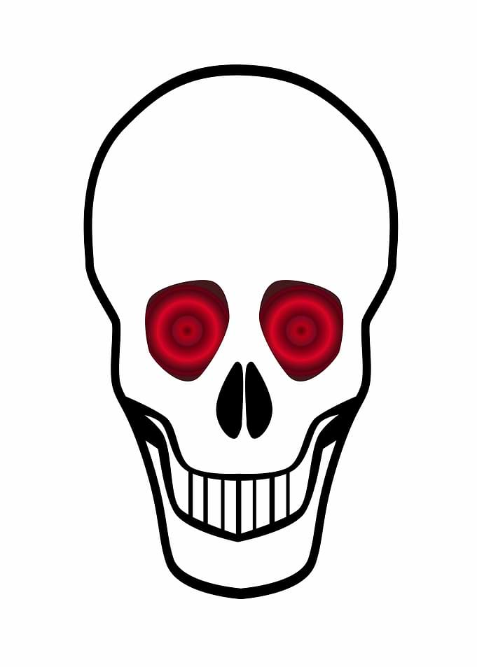 Red Eye Skull Silhouette