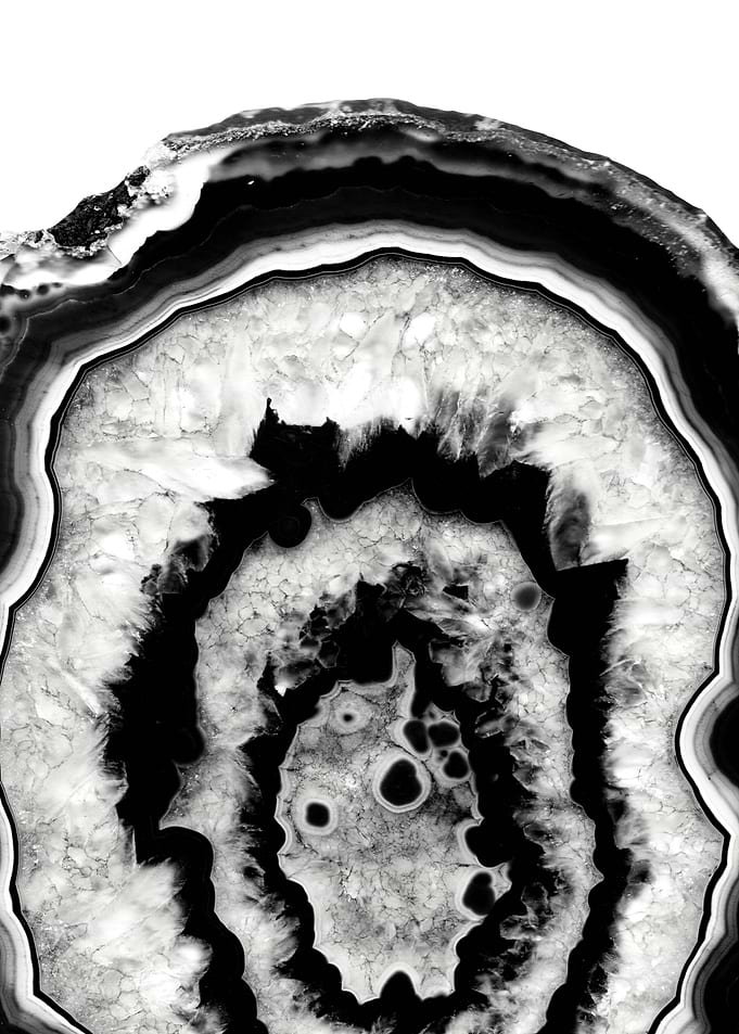 Gray Black White Agate 1