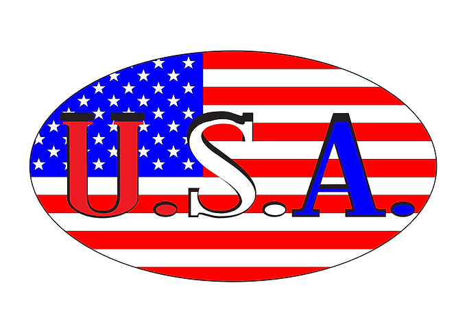 USA Isolated Rugby Ball