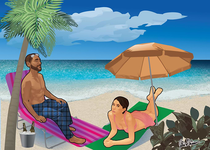 beach couple