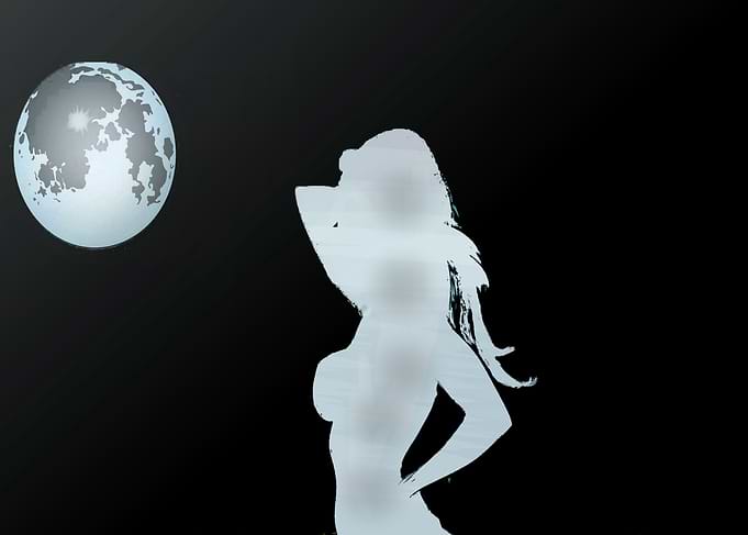 The shadow of the girl