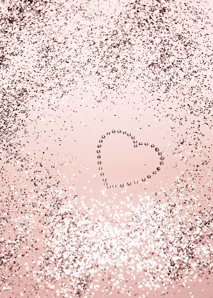 ROSE GOLD Glitter Heart 5