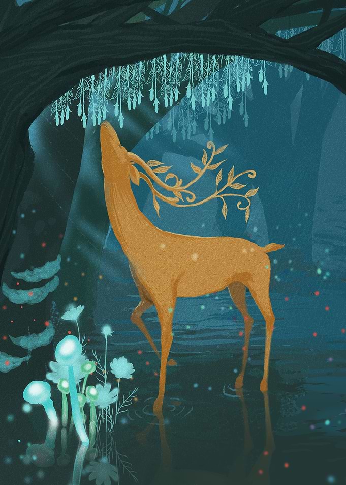 Deer in the wood