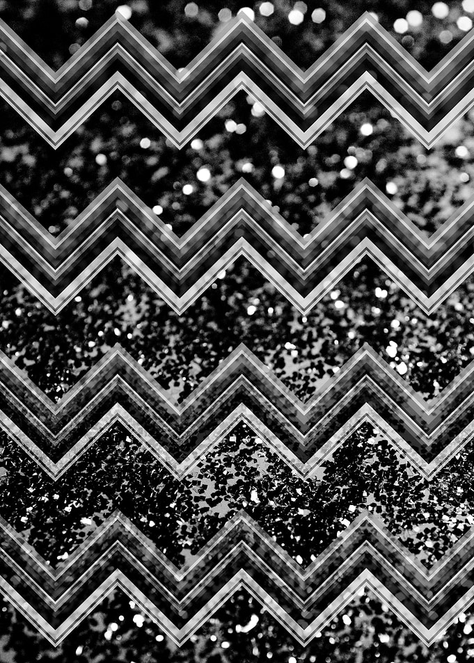 Black Glitter Chevron 1