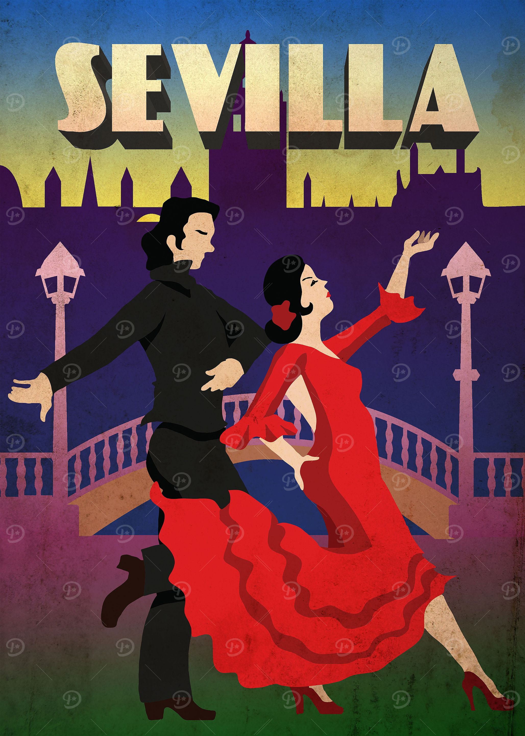 Vintage Sevilla Poster