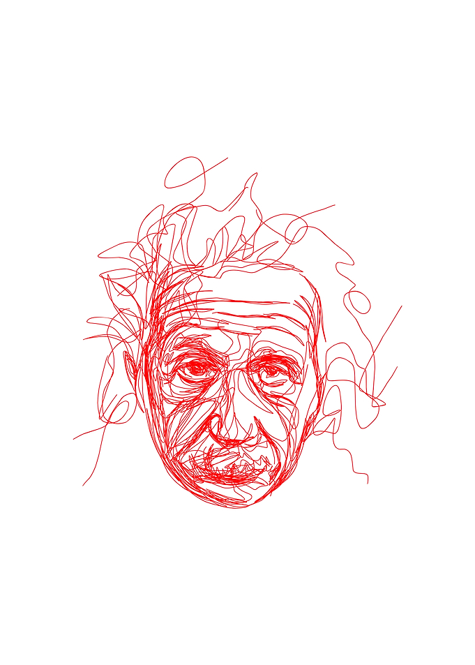einstein scribble art