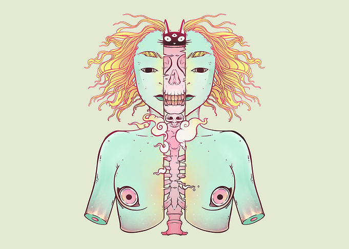 Split Skeleton Girl