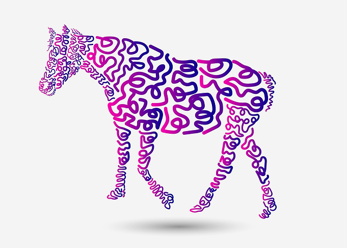 Hand drawn horse