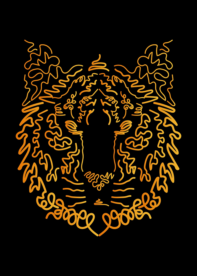 Tiger head art