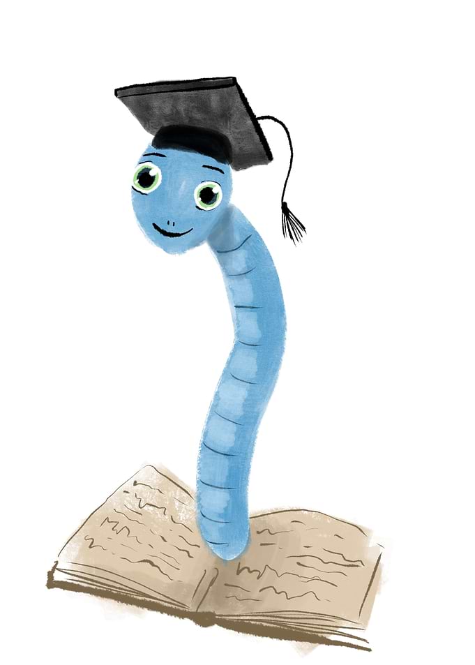 Blue Book Worm