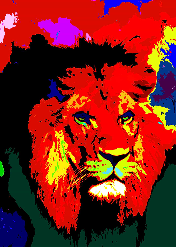Abstract Lion Pattern