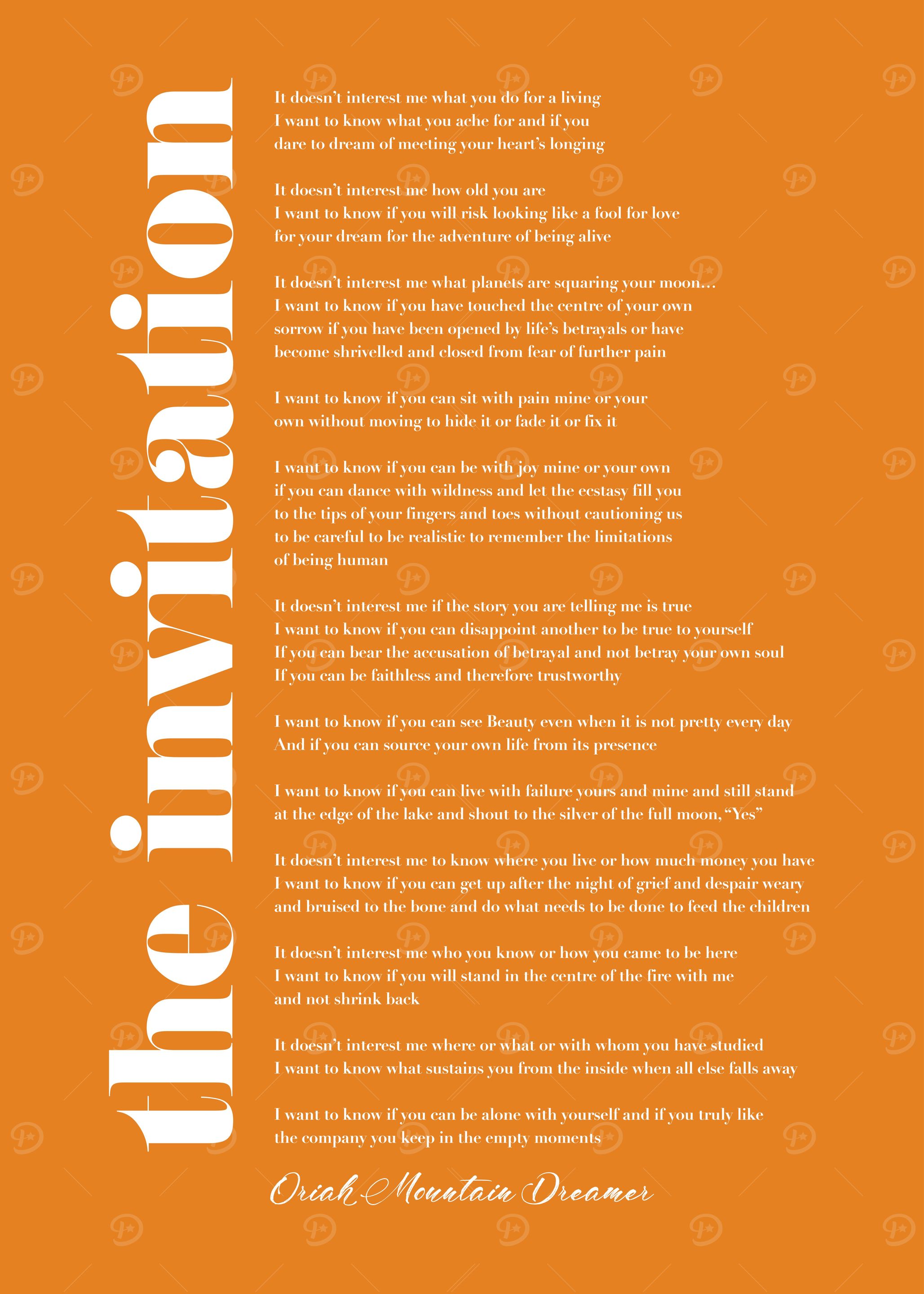 The Invitation in Orange