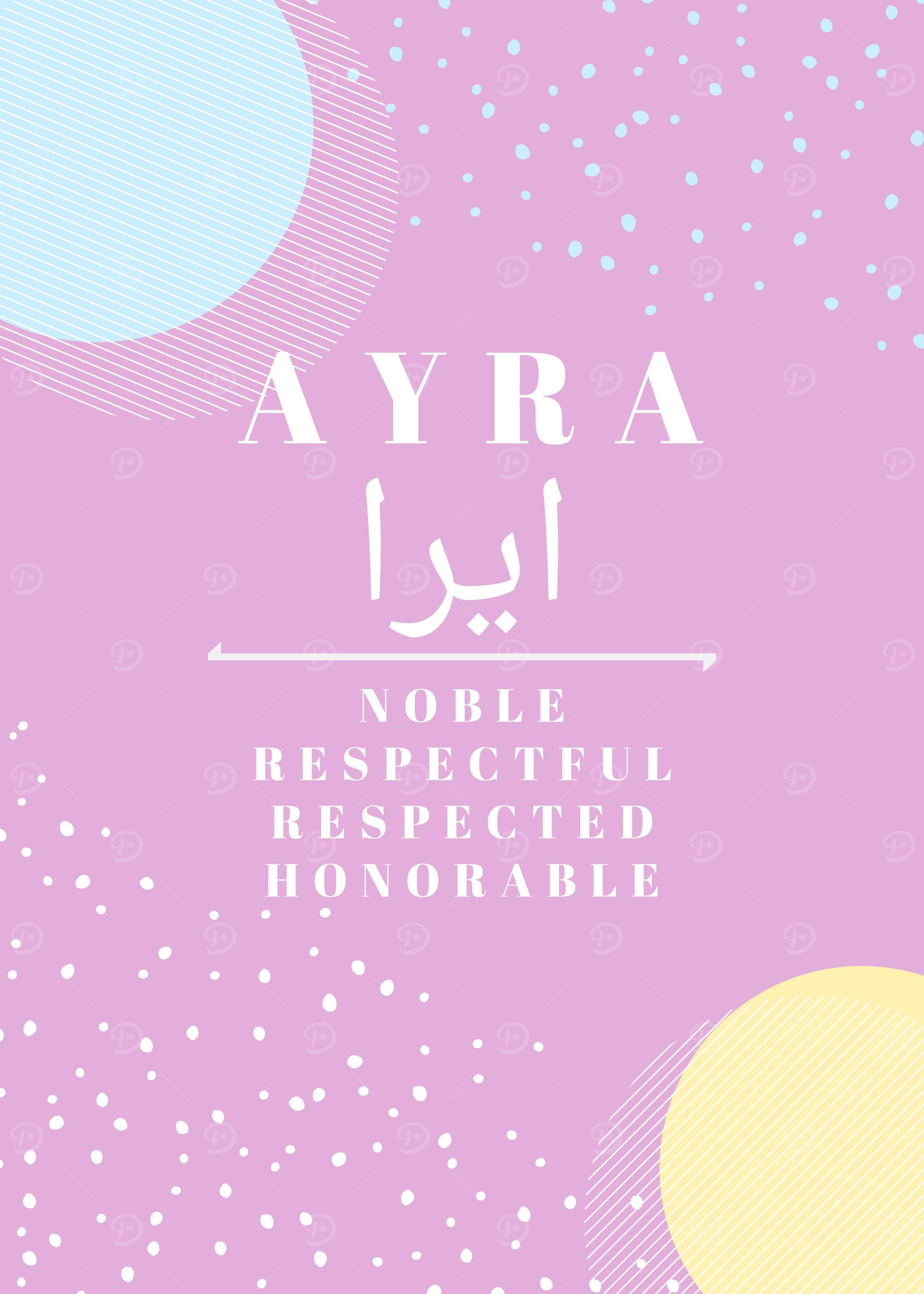 A girl named Ayra