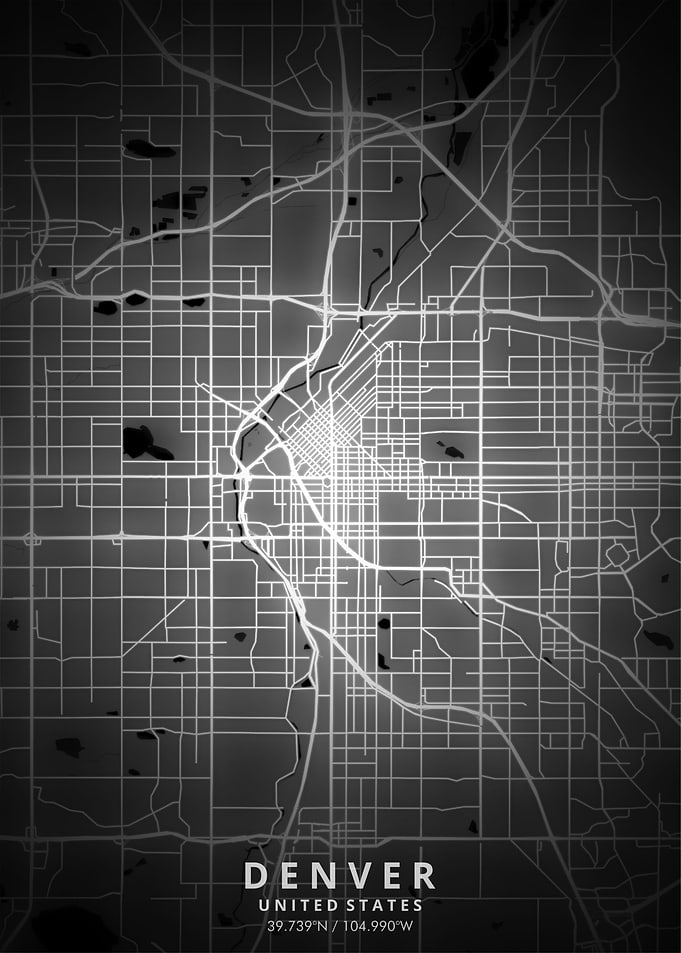 Denver Map Posters