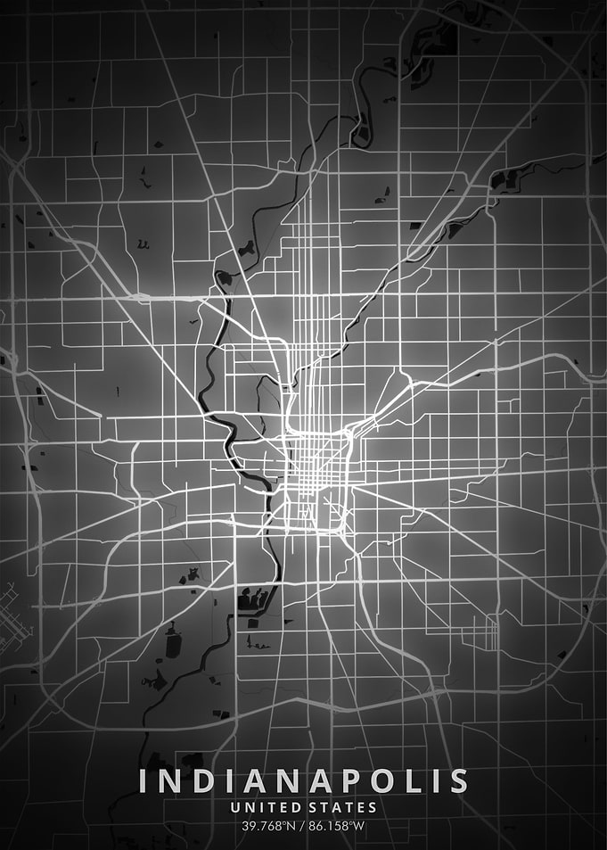 Indianapolis Map Posters