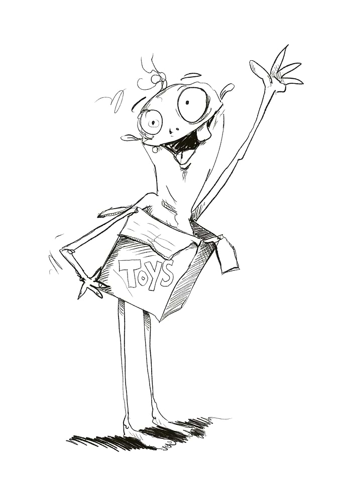Guy in a toy box
