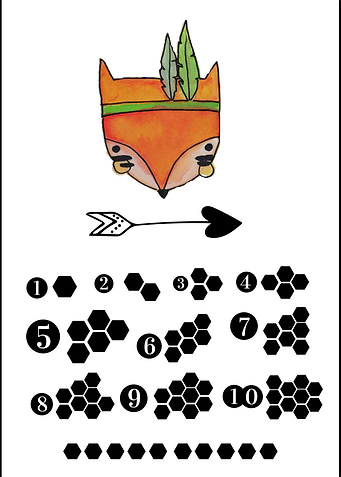 cool boho numbers poster