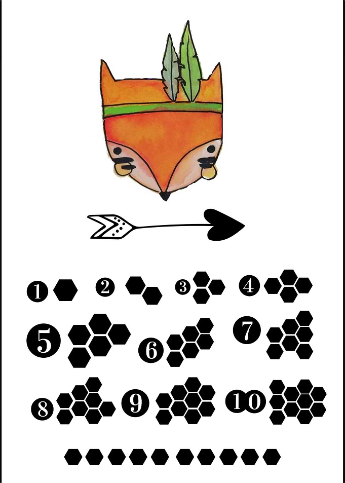 cool boho numbers poster