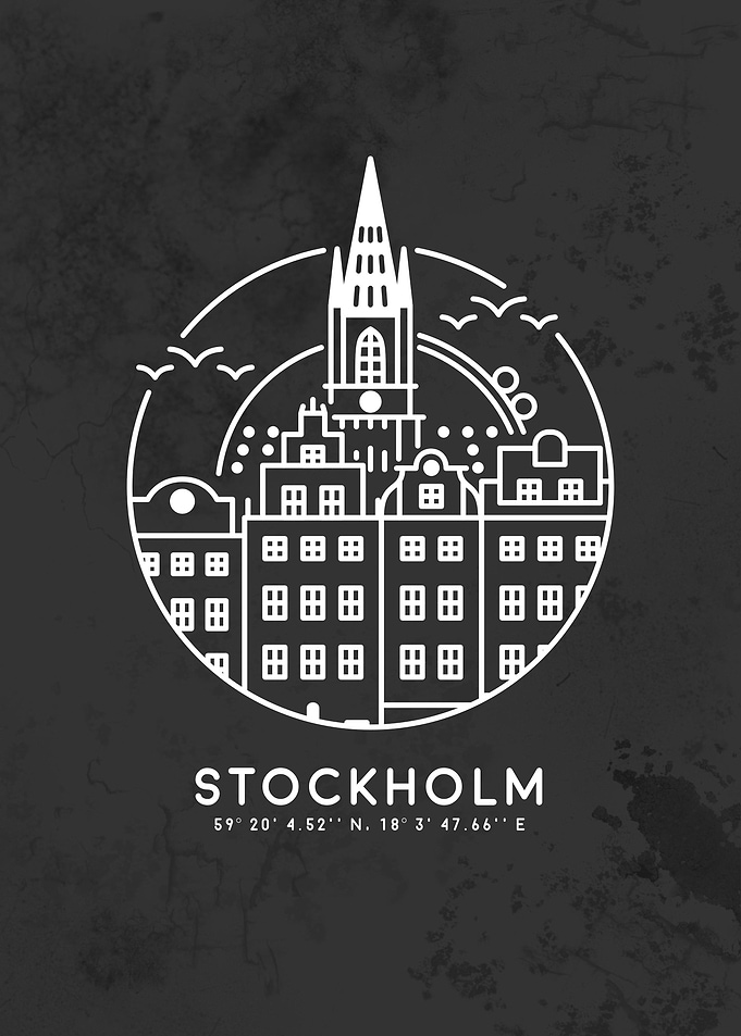 Stockholm Line Art