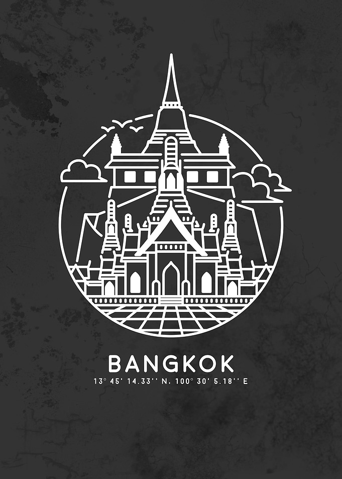 Bangkok Line Art