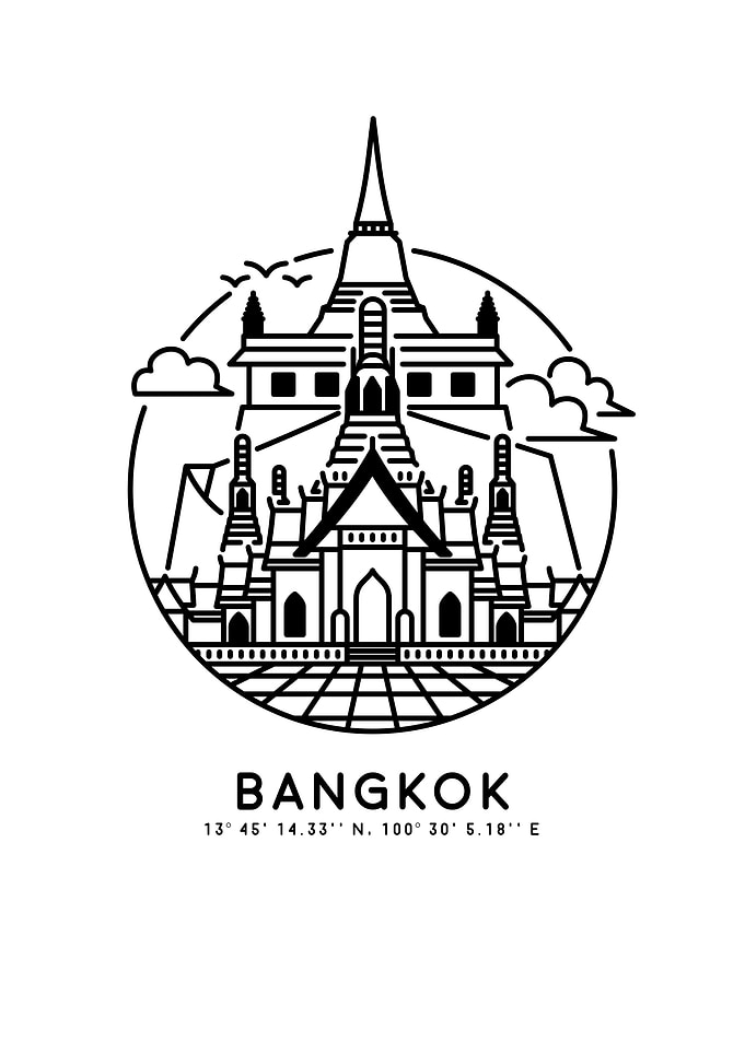 Bangkok Line Art