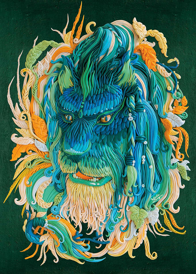 Plasticine art Leo