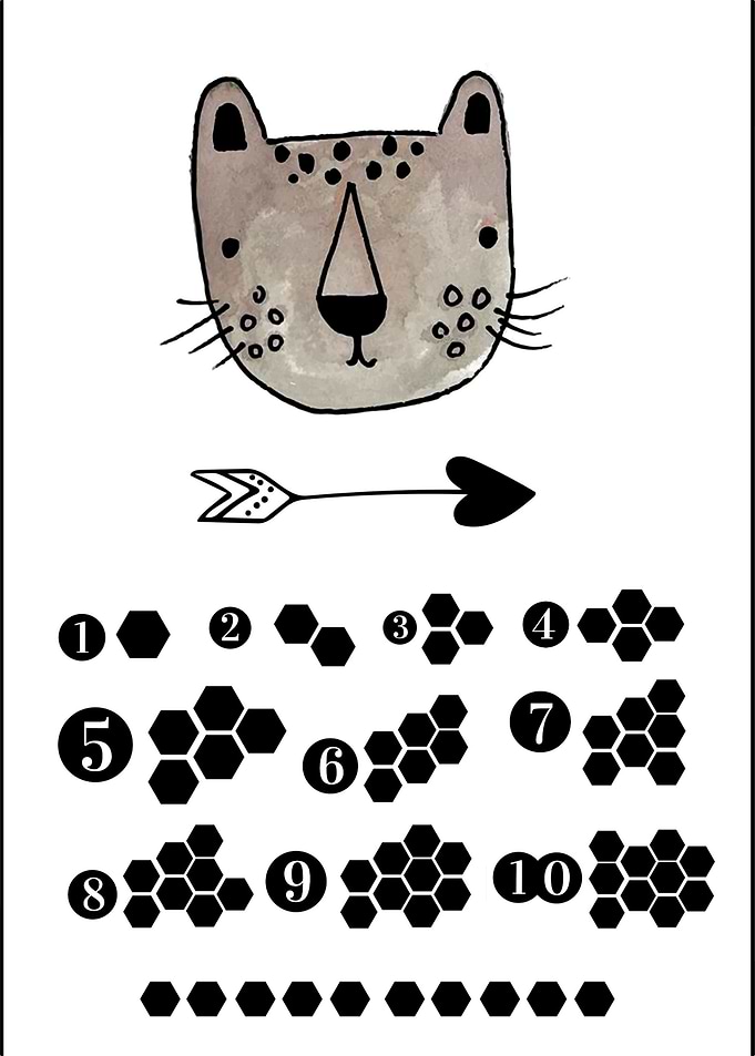 cool boho numbers poster
