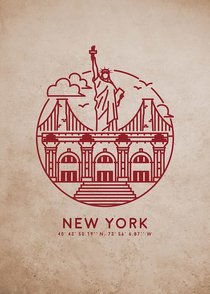 New York Line Art