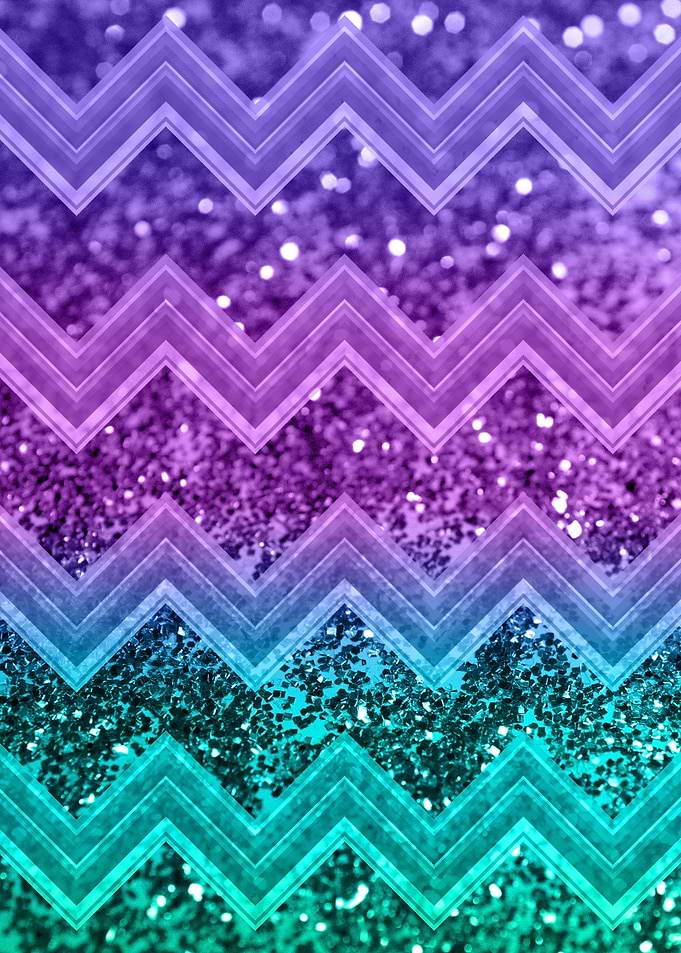 Unicorn Glitter Chevron 3