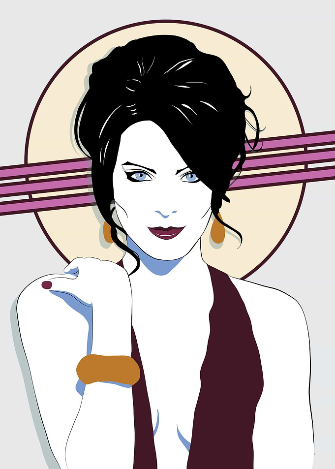 Elegant Woman Nagel Style