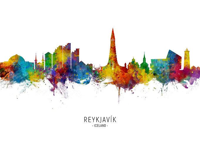 ReykjavIk Iceland Skyline