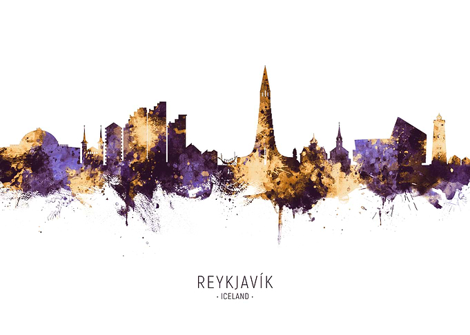 Reykjavik Iceland Skyline