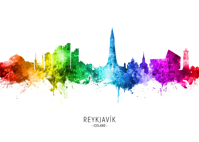 Reykjavik Iceland Skyline