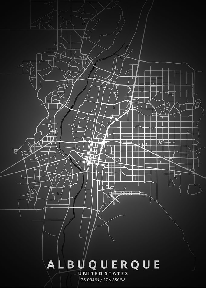 Albuquerque Map Posters