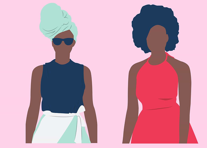 women dressed fashionable
